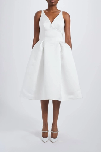 Amsale Little White Dress #LW259 #0 default frontface vertical thumbnail