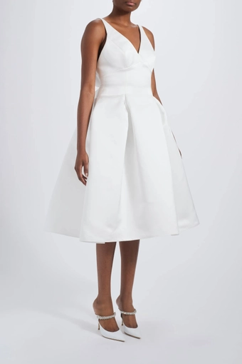 Amsale Little White Dress #LW259 #1 frontface vertical thumbnail