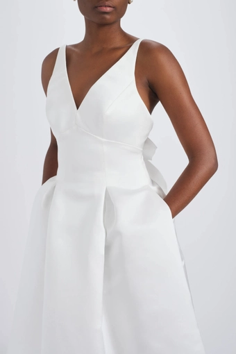 Amsale Little White Dress #LW259 #4 frontface vertical cropped thumbnail