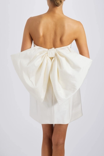 Amsale Little White Dress #LW260 #6 backface vertical cropped thumbnail
