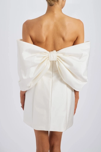 Amsale Little White Dress #LW260 #7 backface vertical cropped thumbnail