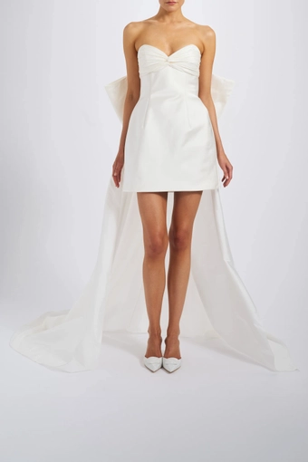 Amsale Little White Dress #LW260 #0 default frontface vertical thumbnail