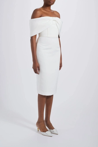 Amsale Little White Dress #LW262 #1 frontface vertical thumbnail