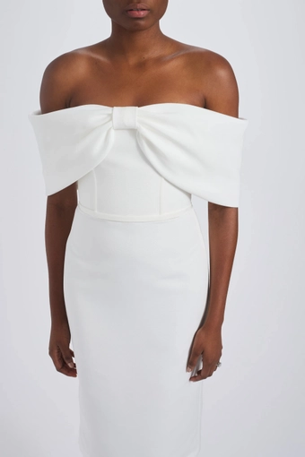 Amsale Little White Dress #LW262 #3 frontface vertical cropped thumbnail