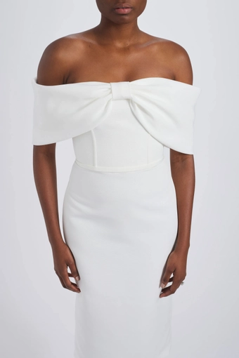 Amsale Little White Dress #LW262 #4 frontface vertical cropped thumbnail