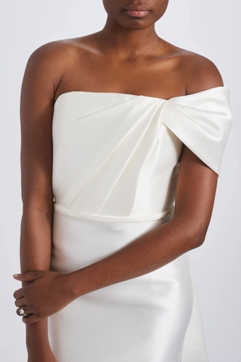 Amsale Little White Dress #LW263 #5 frontface vertical cropped thumbnail