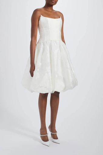 Amsale Little White Dress #LW266 #1 frontface vertical thumbnail