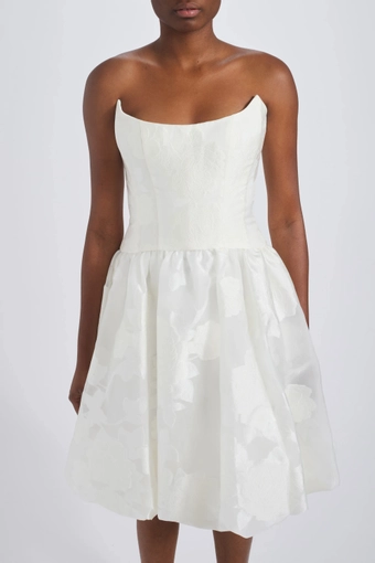 Amsale Little White Dress #LW266 #3 frontface vertical cropped thumbnail
