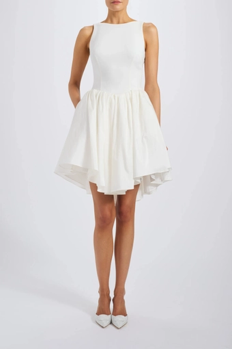 Amsale Little White Dress #LW267 #0 default frontface vertical thumbnail