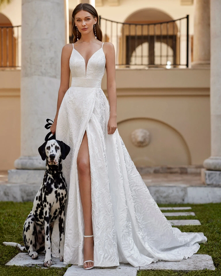 rosa clara bridesmaid dresses | 125 Bridal & Tux - 9A06 color:plum With a sweetheart neckline 6/19/2026 Karina Grimaldi Sienna Print