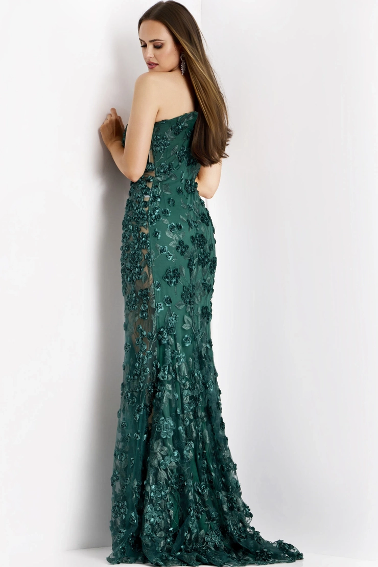 Jovani Style #38684 #1 default Emerald backface vertical picture