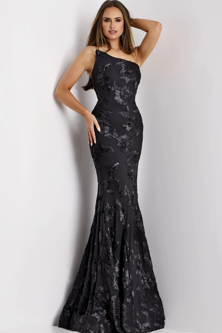 Jovani Style #39267 #7 Black frontface vertical picture