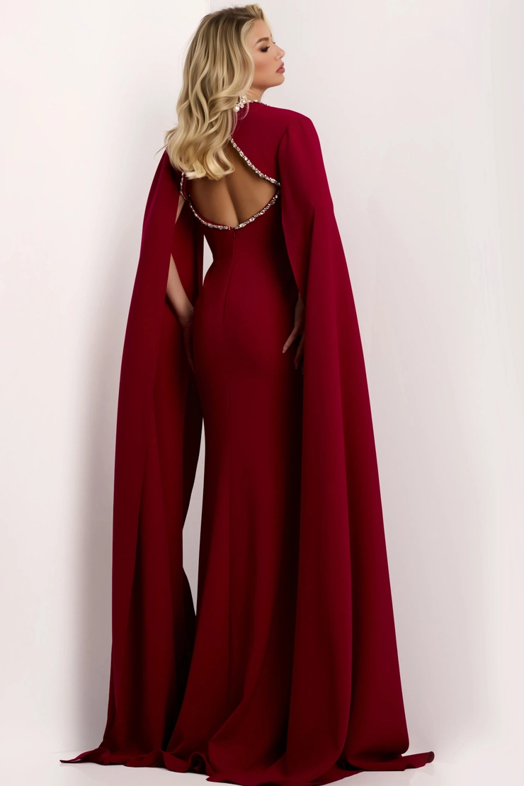 Jovani Style #44184 #1 Cranberry backface vertical picture