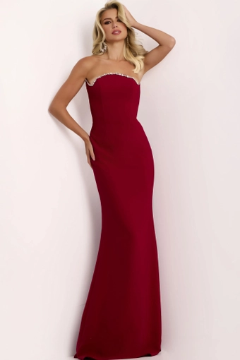 Jovani Style #44184 $2 Cranberry frontface vertical thumbnail
