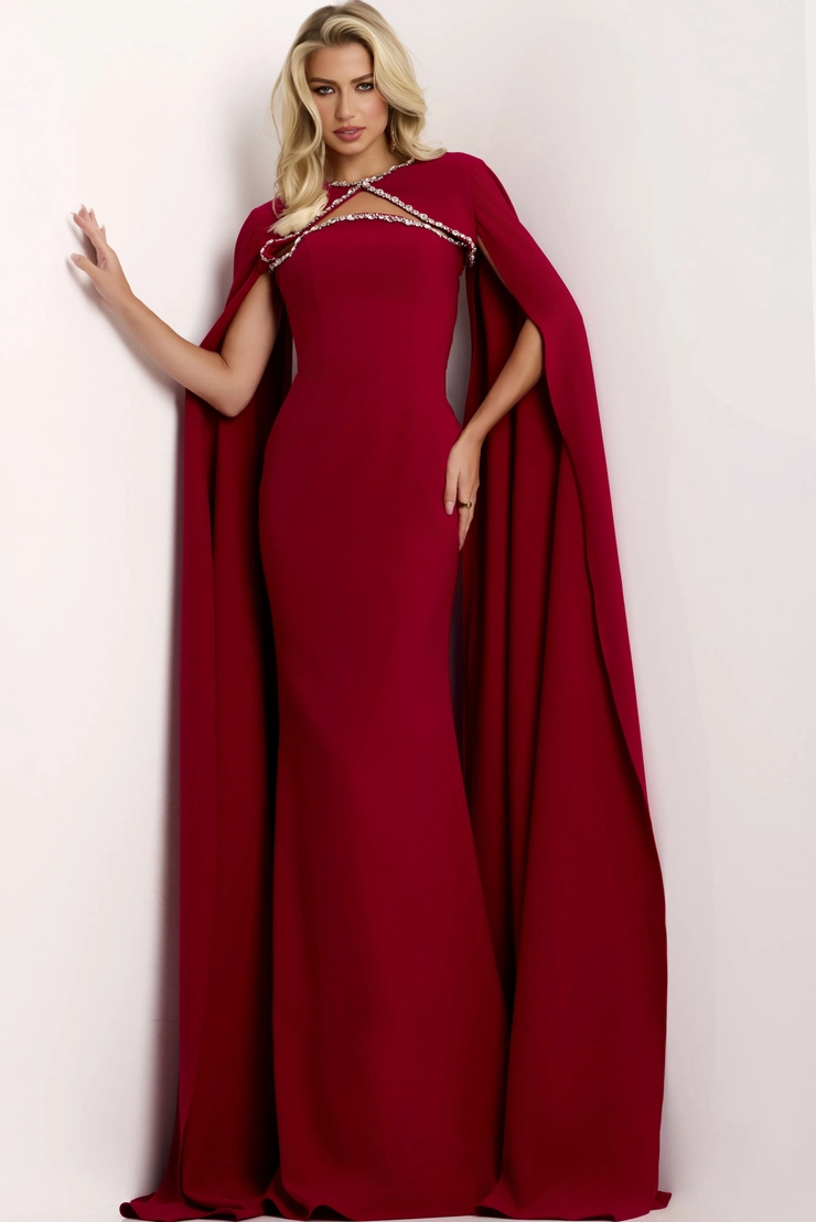 Jovani Style #44184 #0 default Cranberry frontface vertical picture