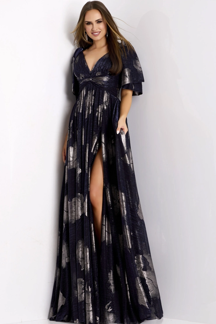 Jovani Style #44374 #0 default Navy frontface vertical picture