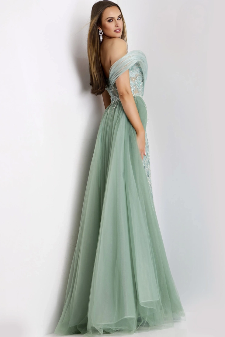 Jovani Style #44591 #1 default Sage backface vertical picture