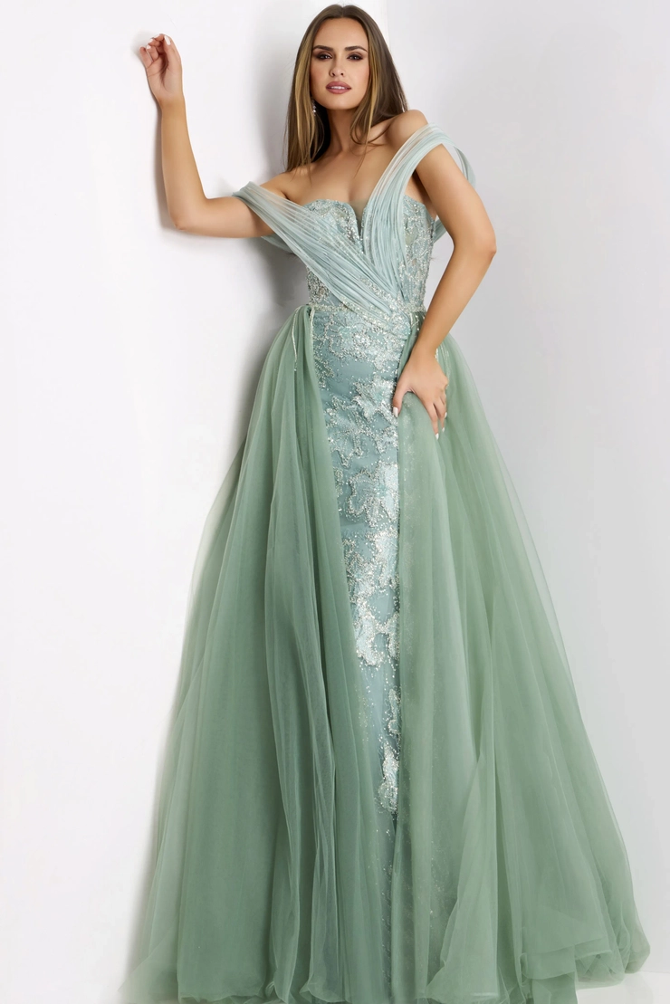 Jovani Style #44591 #2 Sage frontface vertical picture