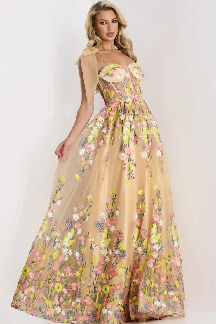 Jovani Style #44596 #0 default Peach/Multi frontface vertical picture