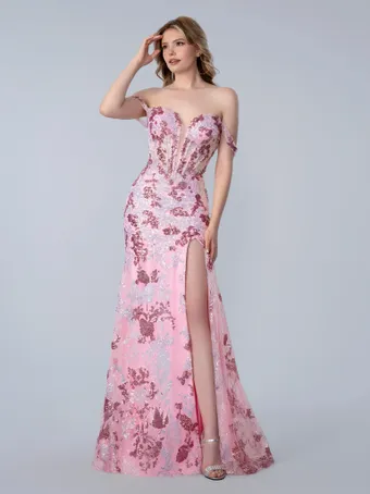 Stella Couture 26147   Floral Sequin Mermaid Gown - Off Shoulder Formal Dress #0 default frontface vertical thumbnail