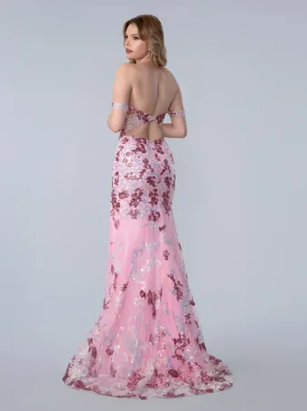 Stella Couture 26147   Floral Sequin Mermaid Gown - Off Shoulder Formal Dress #2 default backface vertical thumbnail
