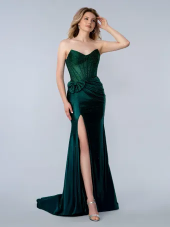 Stella Couture 26155   Strapless Mermaid Gown with Sequin Bodice and Slit #0 default frontface vertical thumbnail