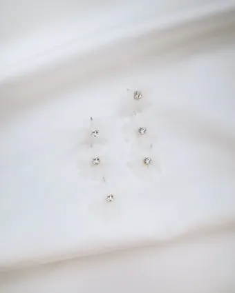 Organza Blossom Earrings Kailee P #1 vertical thumbnail