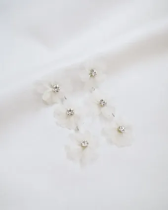 Organza Blossom Earrings Kailee P #2 vertical thumbnail
