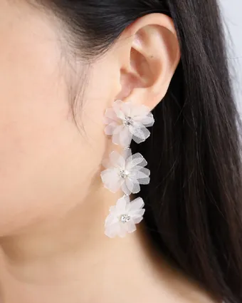 Organza Blossom Earrings Kailee P #0 vertical thumbnail