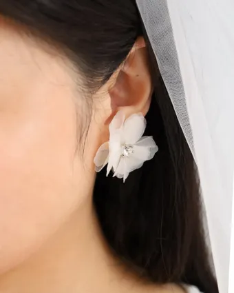 Sheer Petal Earrings Kailee P #1 vertical thumbnail