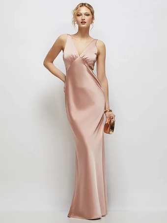 Thread TH141 Elegant Charmeuse Shirred V-Back Maxi #0 default frontface vertical thumbnail