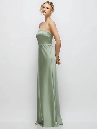 Thread TH143 Silky Strapless Charmeuse Flowing Maxi #1 frontface vertical thumbnail