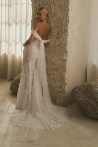Casablanca Bridal Etta #3 backface vertical thumbnail