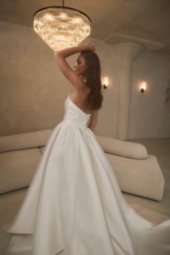 Casablanca Bridal Halston #9 backface vertical cropped thumbnail