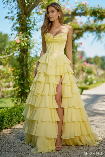 Sherri Hill 56911 #21 Yellow vertical thumbnail