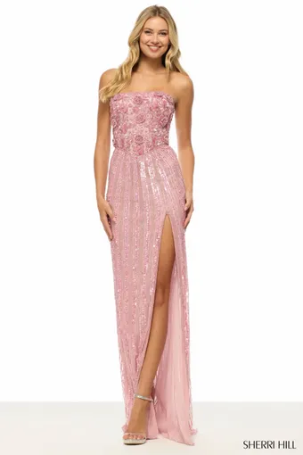 Sherri Hill Style #57632 $2 Light Pink/Pink frontface vertical thumbnail
