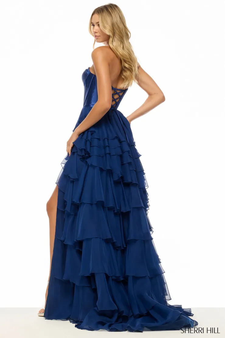 Sherri Hill 57653 #1 default Navy backface vertical picture