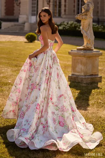Sherri Hill Style #57667 $1 default Light Pink Print backface vertical thumbnail