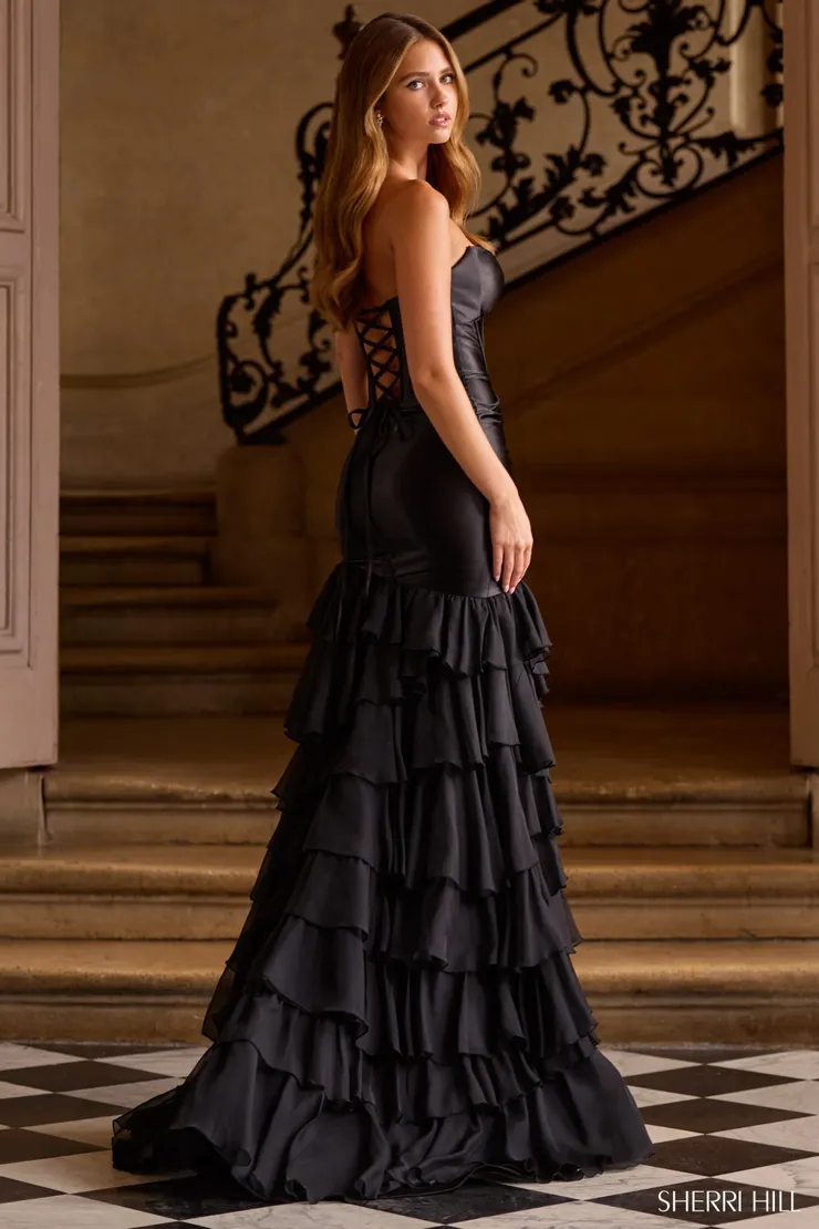 Sherri Hill 57683 #1 default Black backface vertical picture