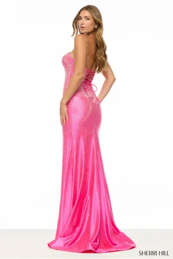 Sherri Hill Style #57684 $3 default Bright Fuchsia backface vertical thumbnail