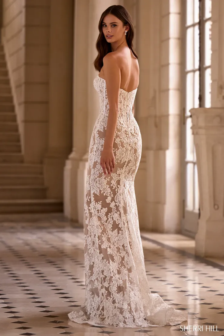 Sherri Hill 57685 #1 default Ivory/Nude backface vertical picture