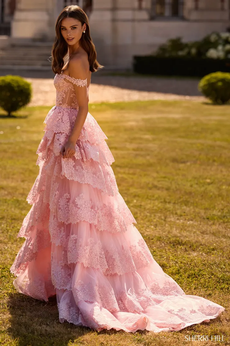 Sherri Hill 57699 #1 default Blush backface vertical picture