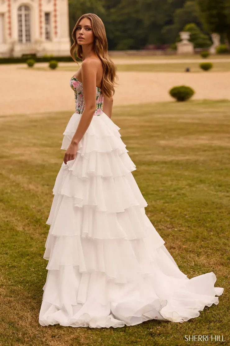 Sherri Hill Style #57750 #1 default Ivory/Multi backface vertical picture