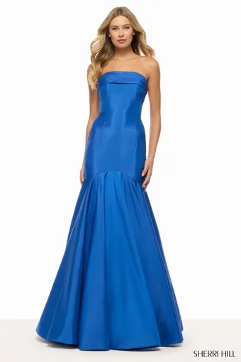 Sherri Hill 57866   Elegant Strapless Mermaid Gown - Eveningwear #1 frontface vertical thumbnail