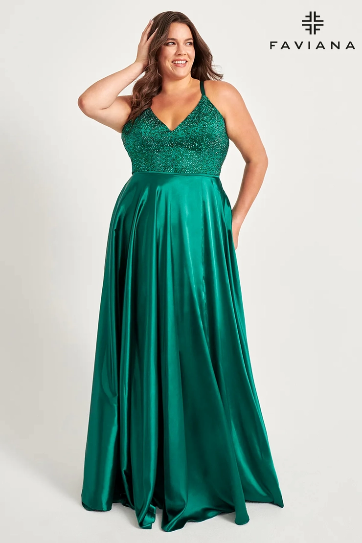 slim fit dress slacks Faviana 11208 Prom Dress - Light Blue main image 0