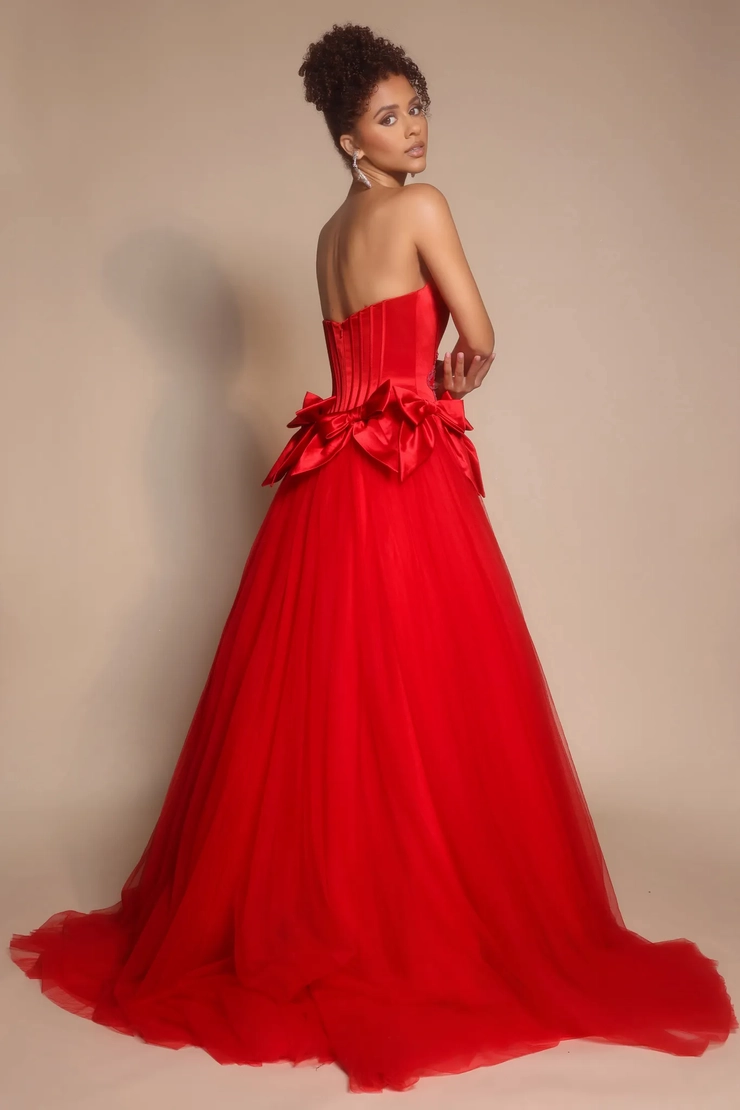 Portia and Scarlett Style #PS26102 #1 Red backface vertical picture