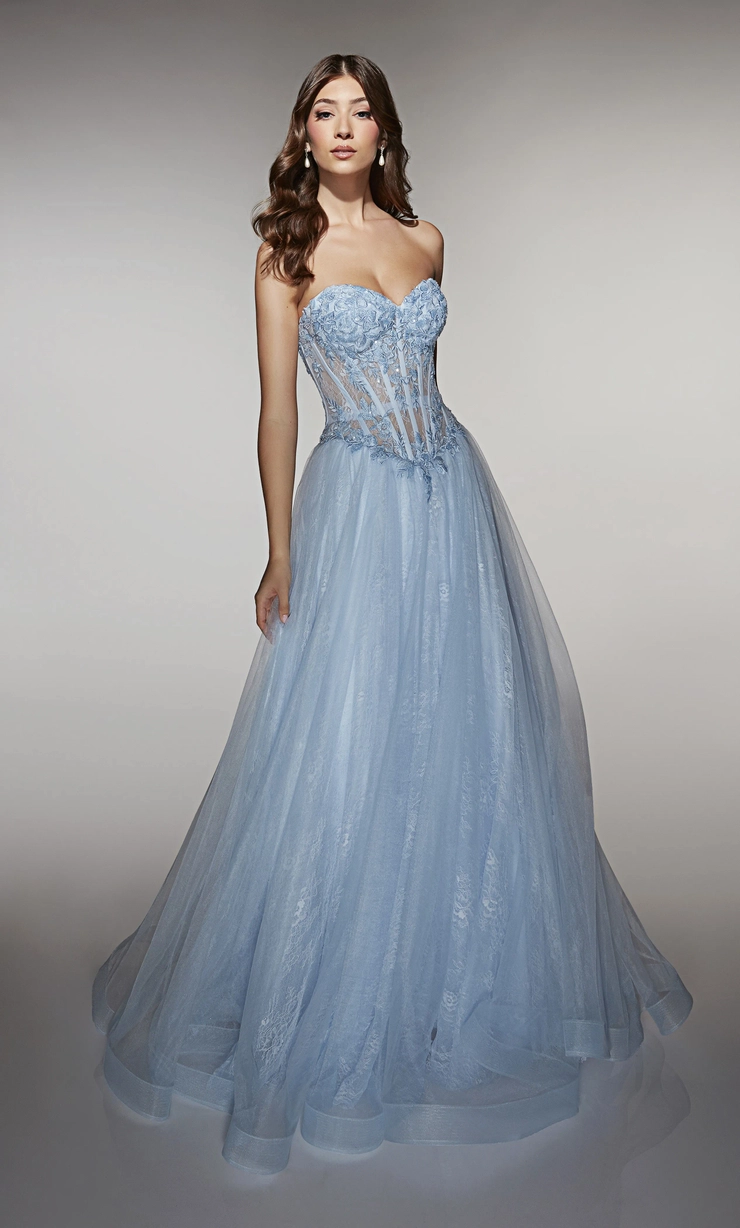 Alyce Paris Style #61984 #6 Glacier Blue frontface vertical picture