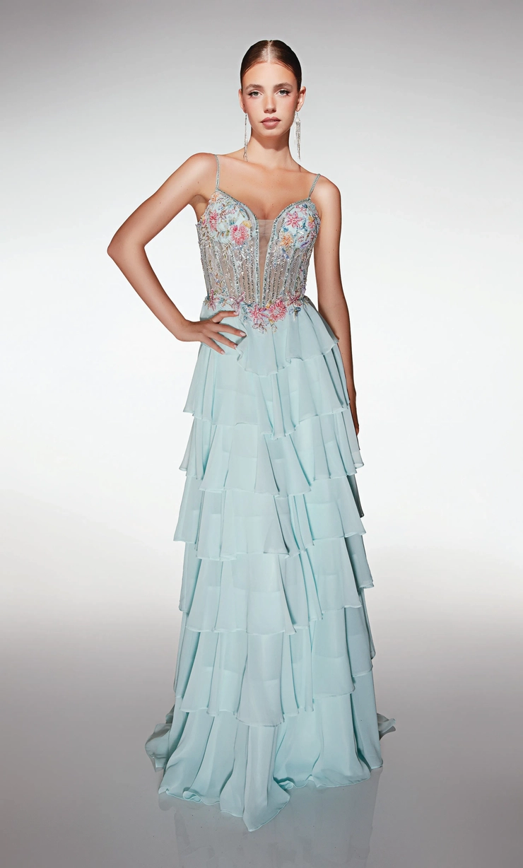 Alyce Paris Style #61993 #9 Sea Glass frontface vertical picture