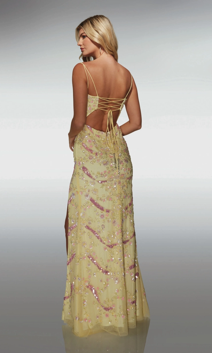 Alyce Paris Style #62016 #1 Light Yellow backface vertical picture