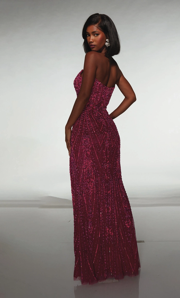 Alyce Paris Style #62114 #1 Raspberry/Barbie Pink backface vertical picture